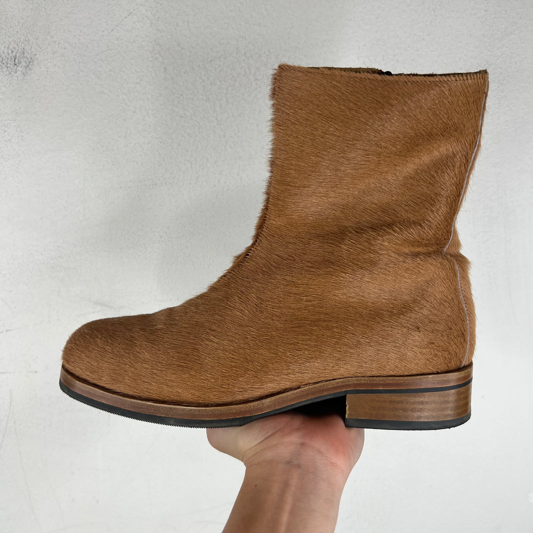 Our Legacy Pony Hair Caramel Camion Boots