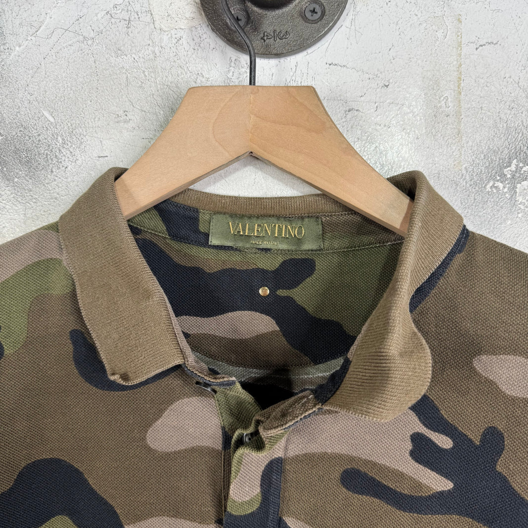 Valentino Camo Stud Polo
