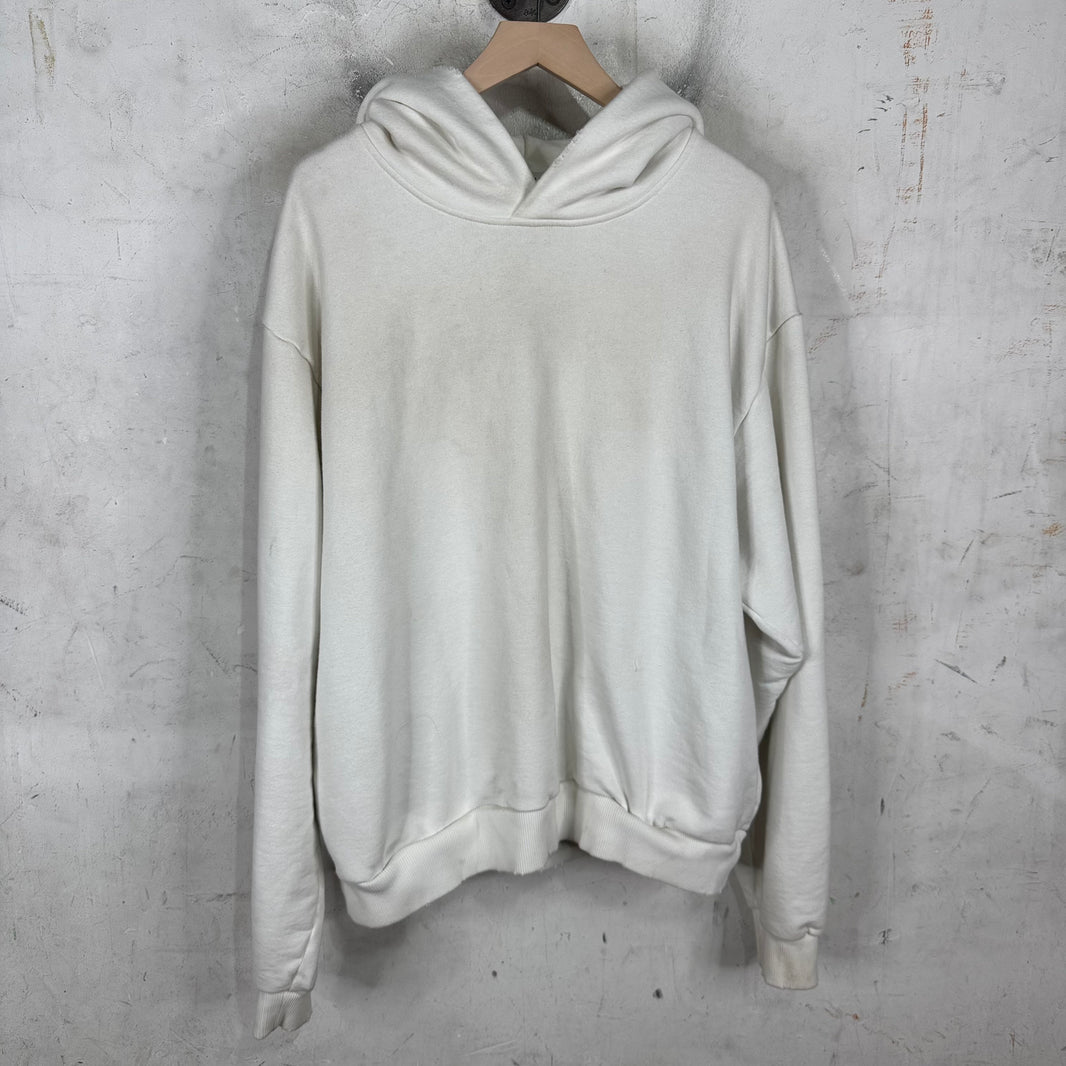 Acne Studios White Stockholm Logo Pullover Hoodie