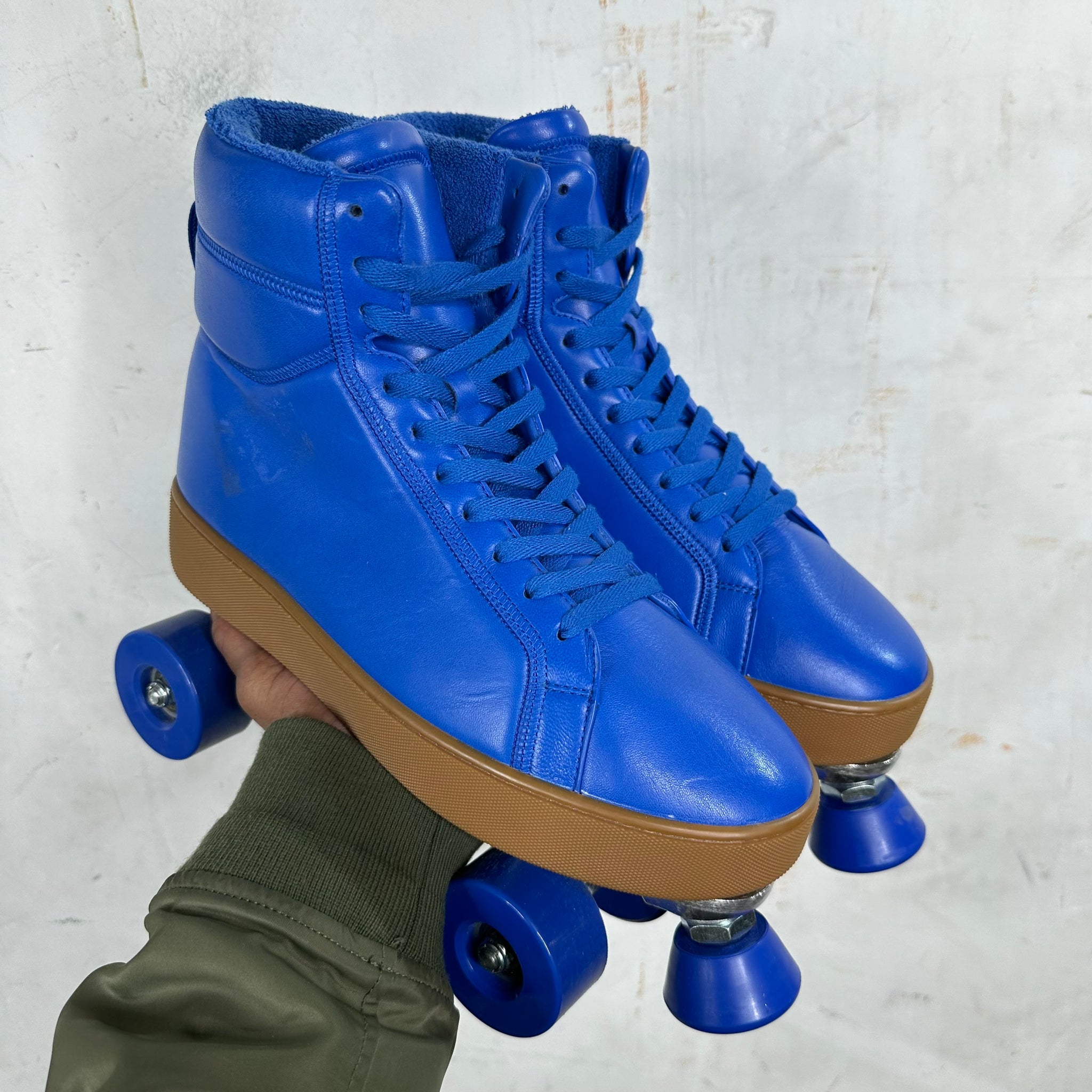 Bottega Veneta Blue Leather Rollerblades