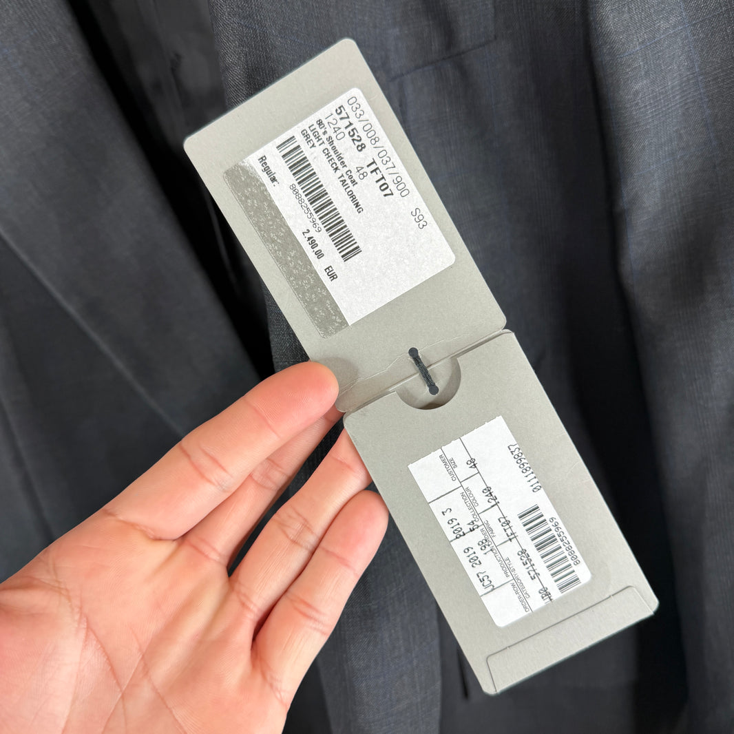 Balenciaga Tagged Grey Long Coat