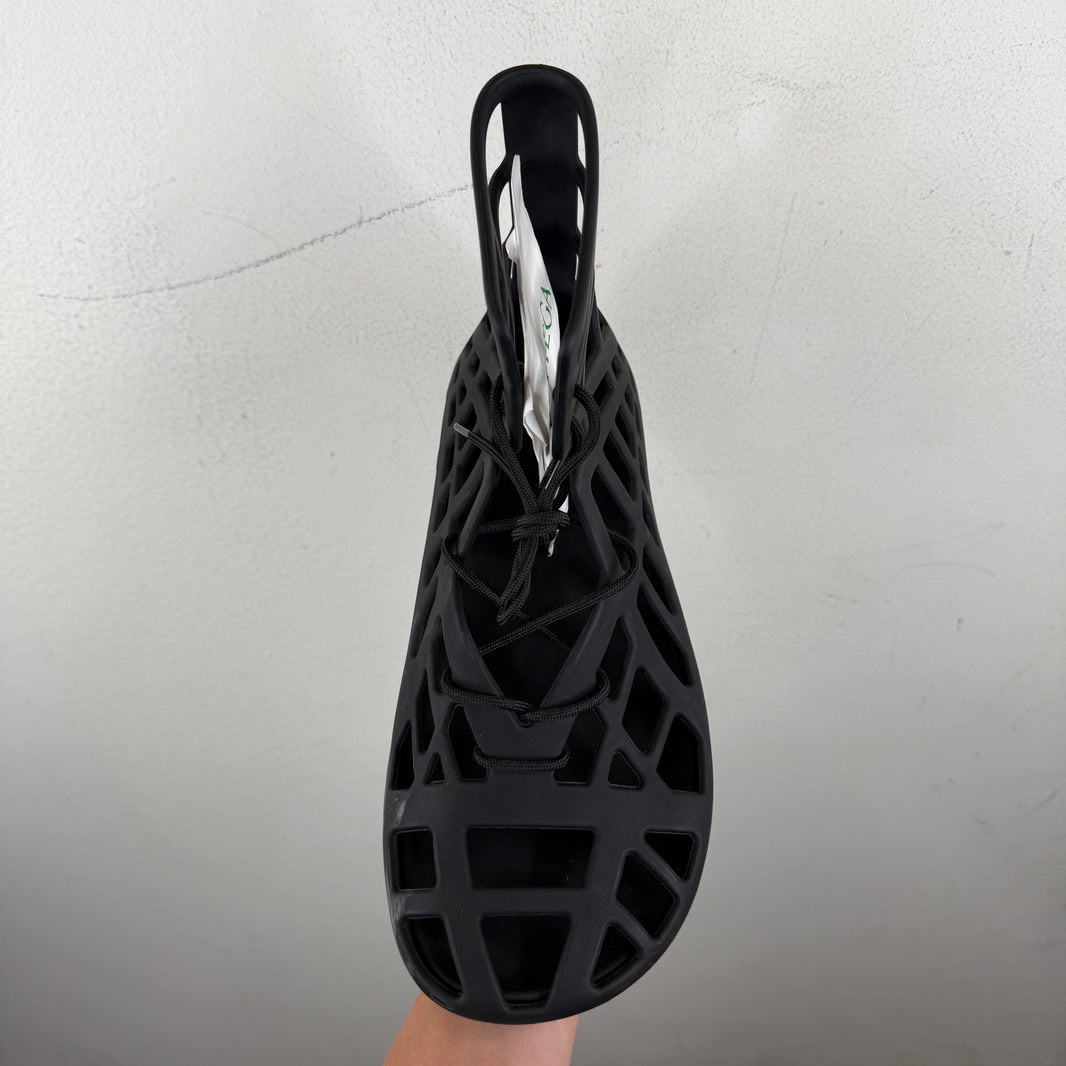 Bottega Veneta Black Atlas Sandals