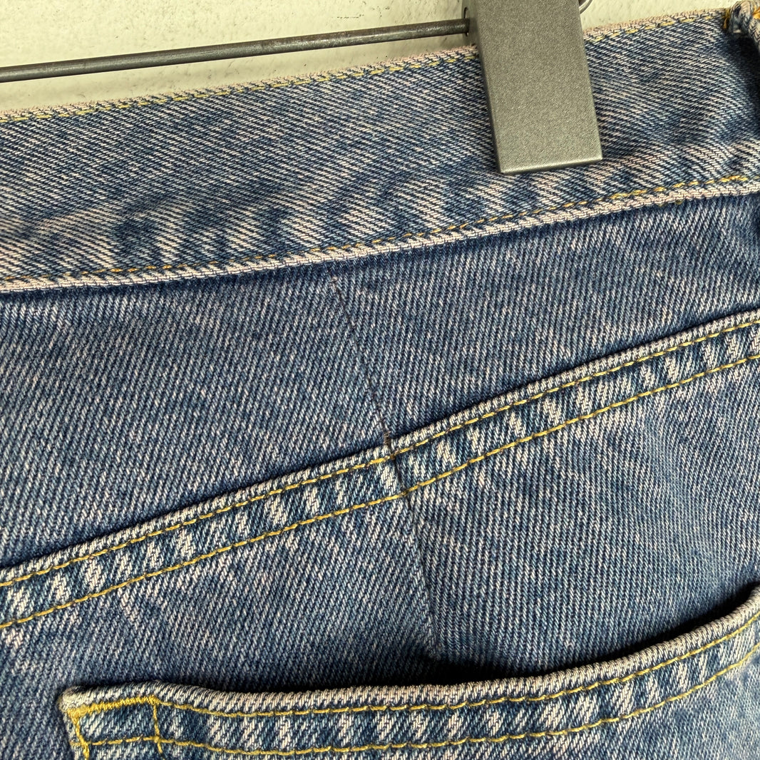 Balenciaga Tinted Blue 5 Pocket Jeans