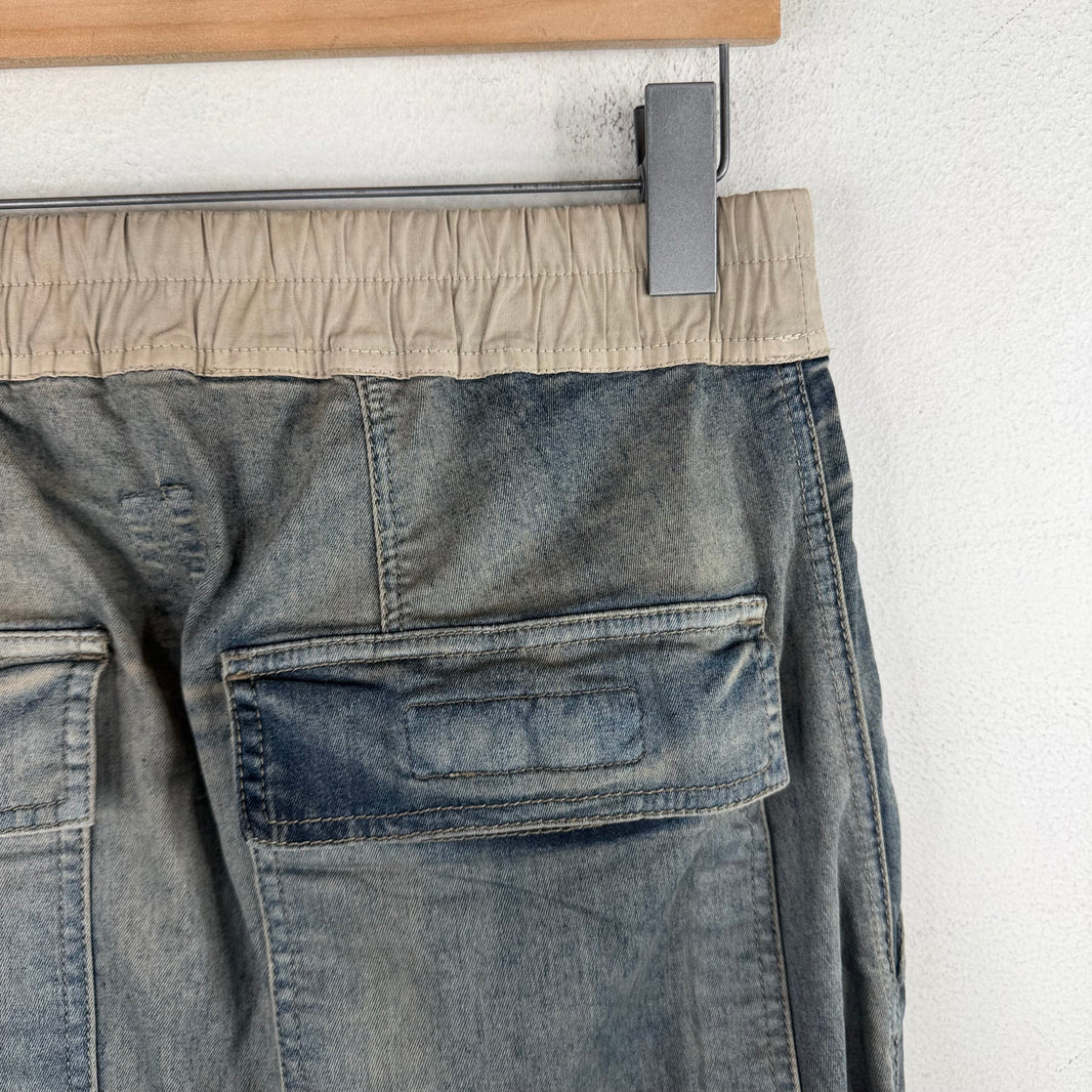 DRKSHDW Long Drawstring Hustler Denim Trousers