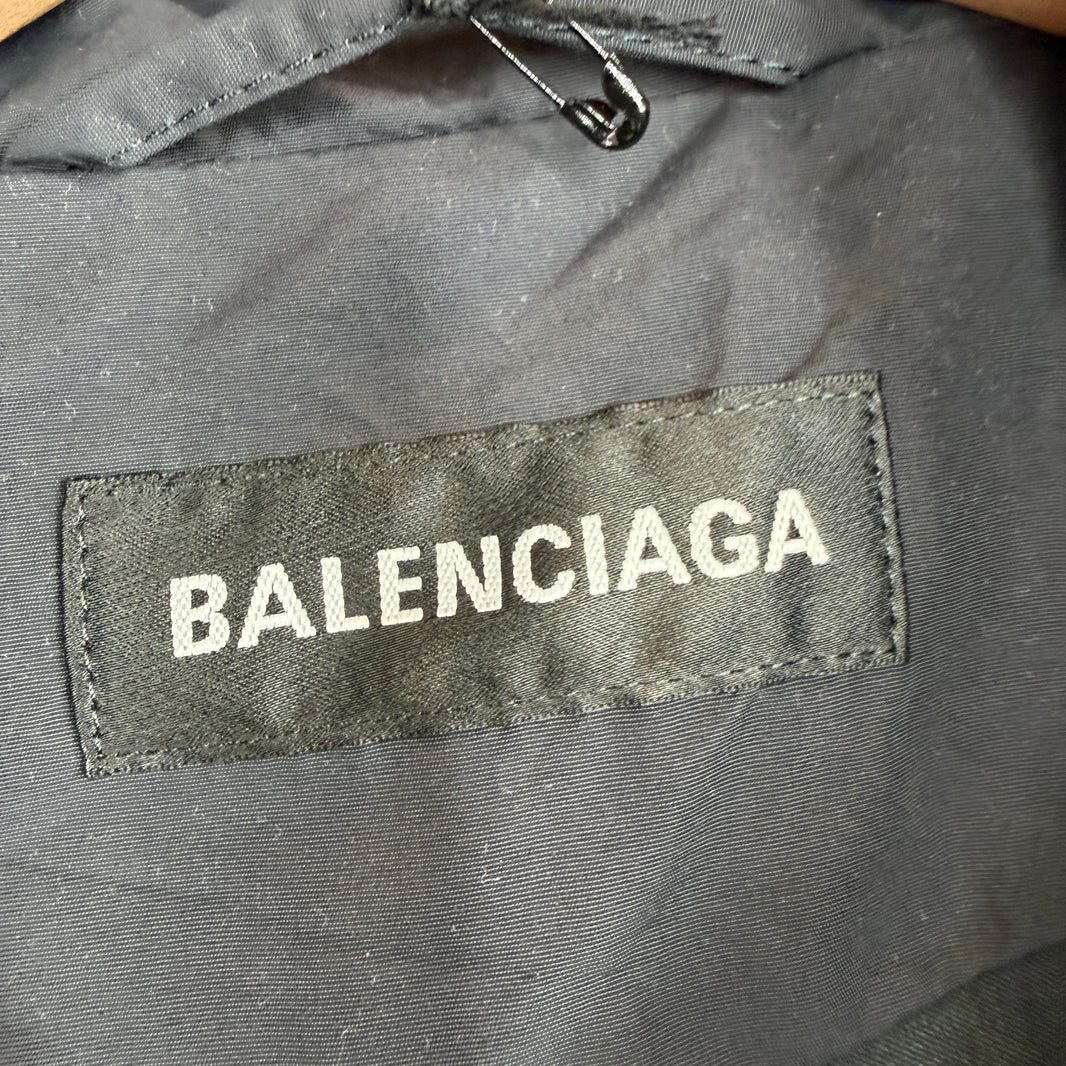 Balenciaga Black Interlock BB Logo Windbreaker Jacket