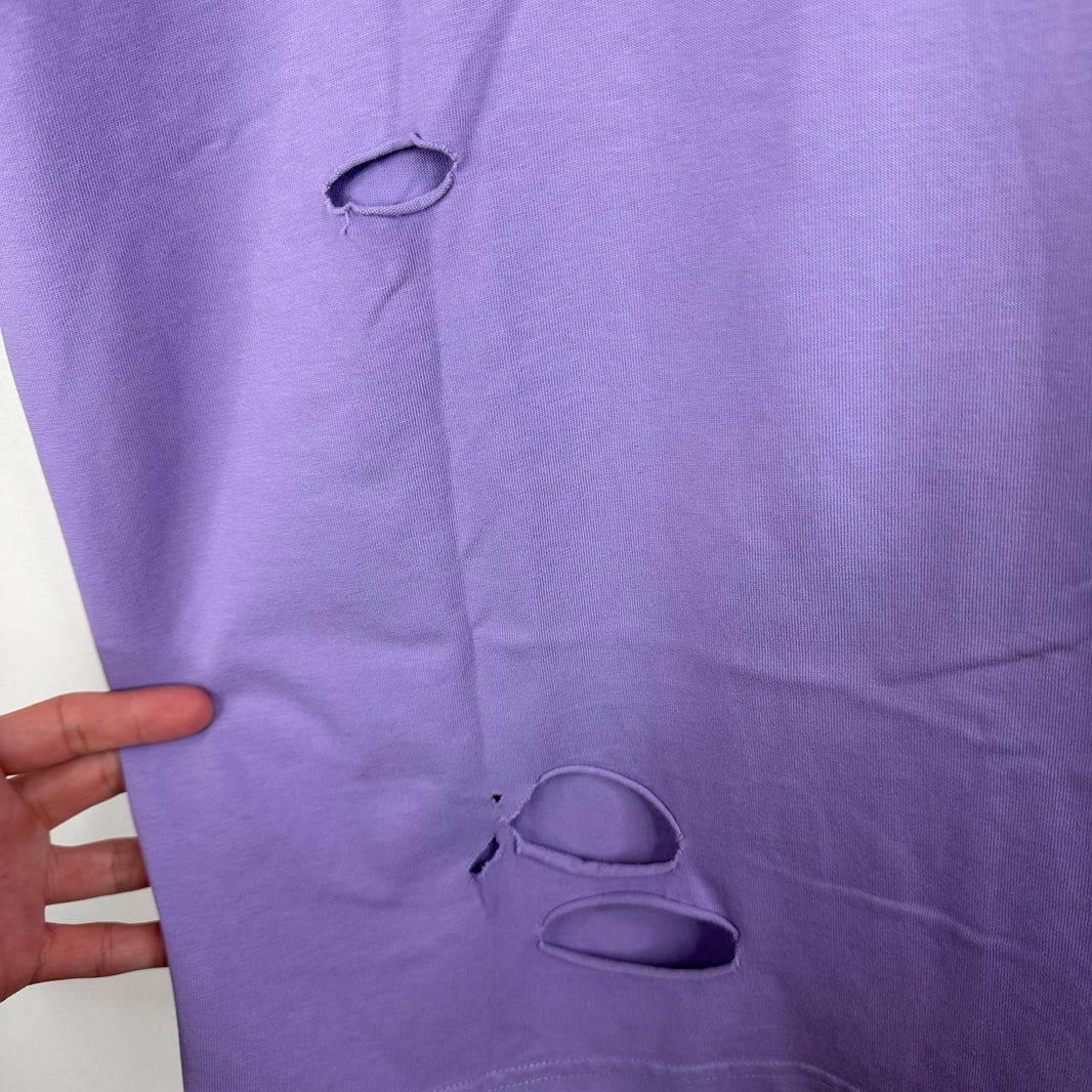 Balenciaga Purple Distressed T-Shirt