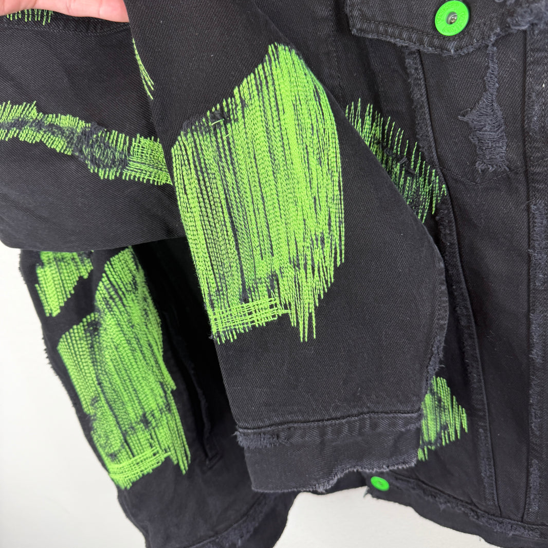 Endless Denim Green/Black Denim Jacket