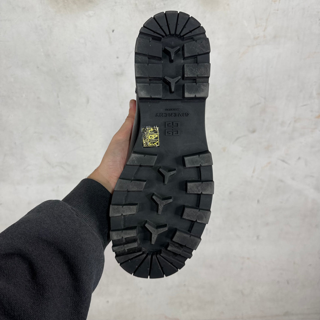 Givenchy Black Leather Work Boots