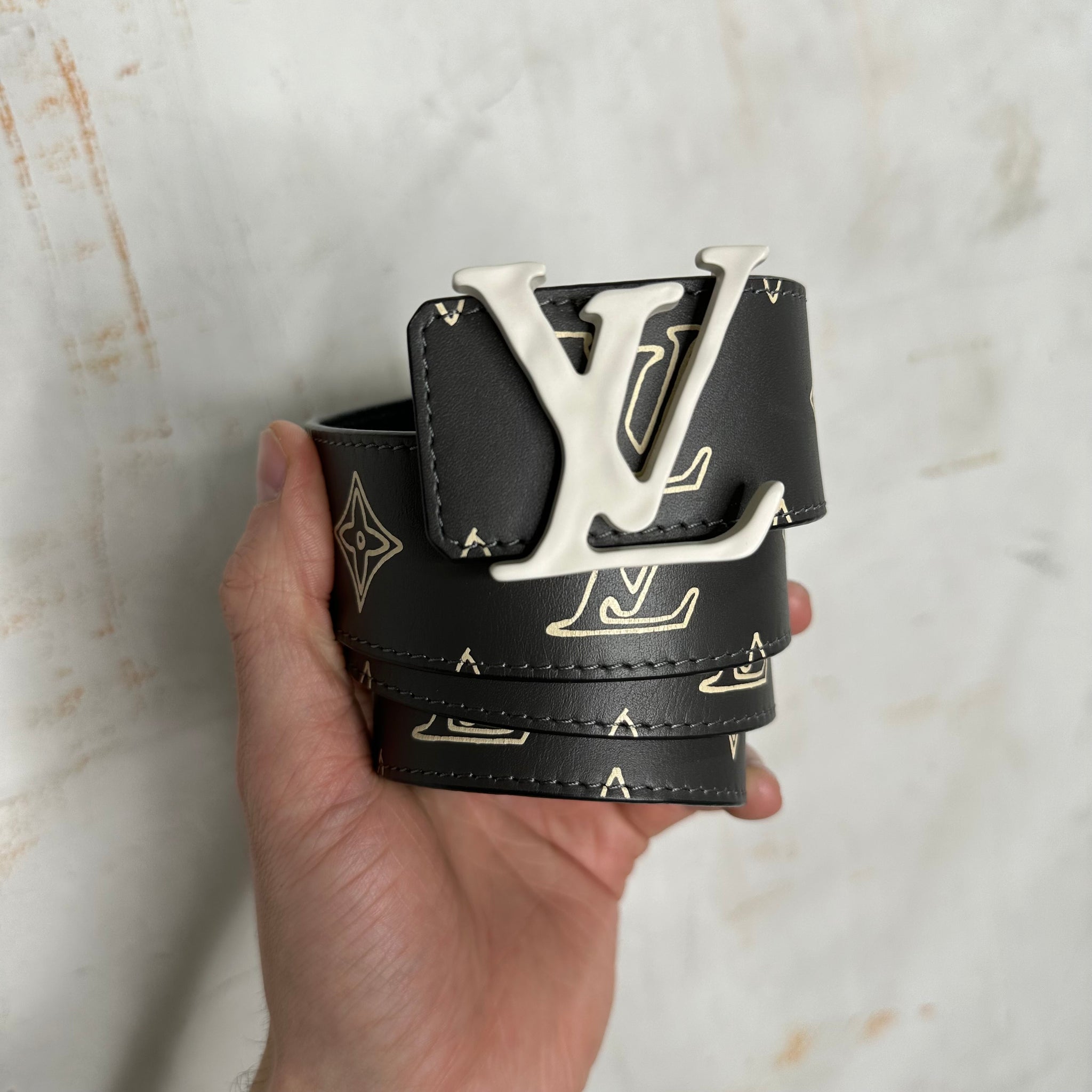 Louis Vuitton Sketched Monogram Leather Belt
