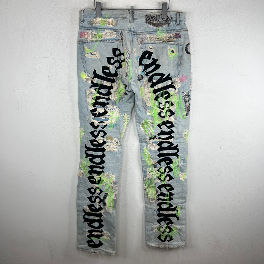Endless Denim OG Embroidered Boro Jeans