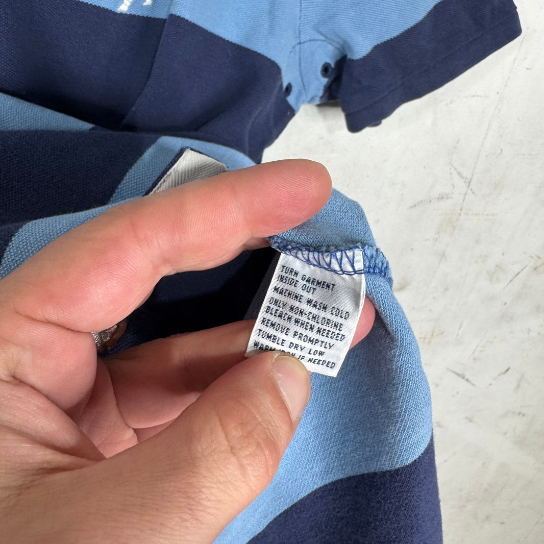 Ralph Lauren Blue Striped Crest Big Pony Polo