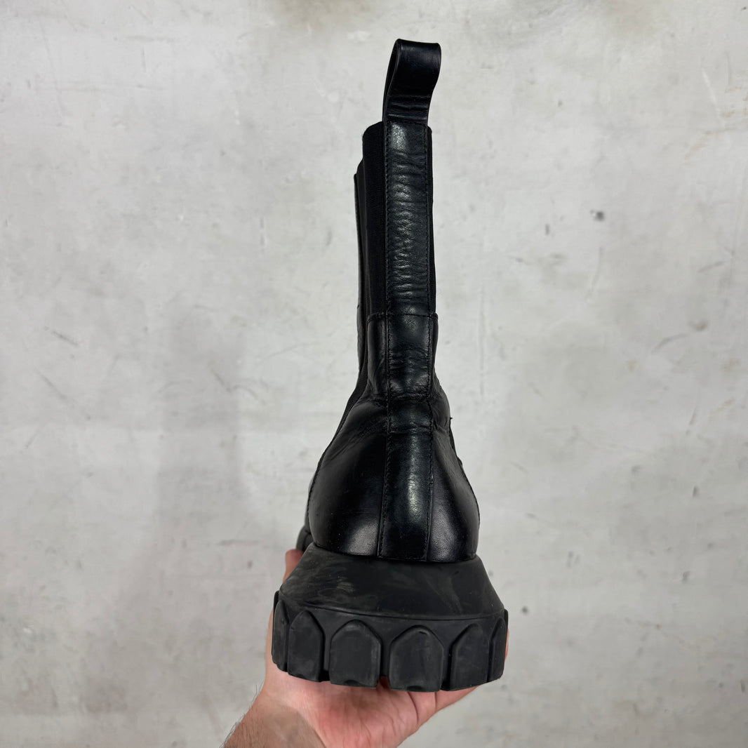 Rick Owens Leather Bozo Beatle Boots