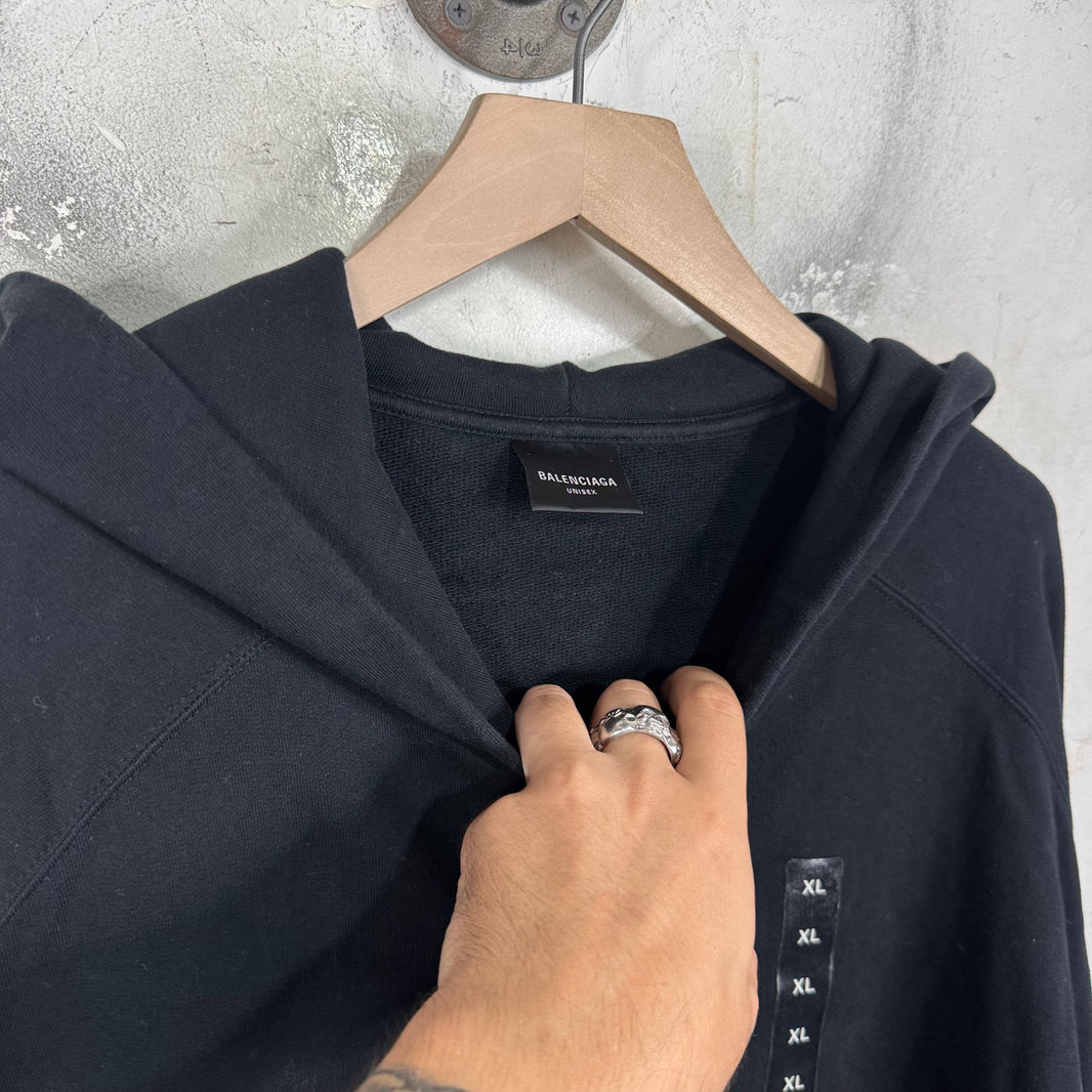 Balenciaga Sticker Size Zip Hoodie