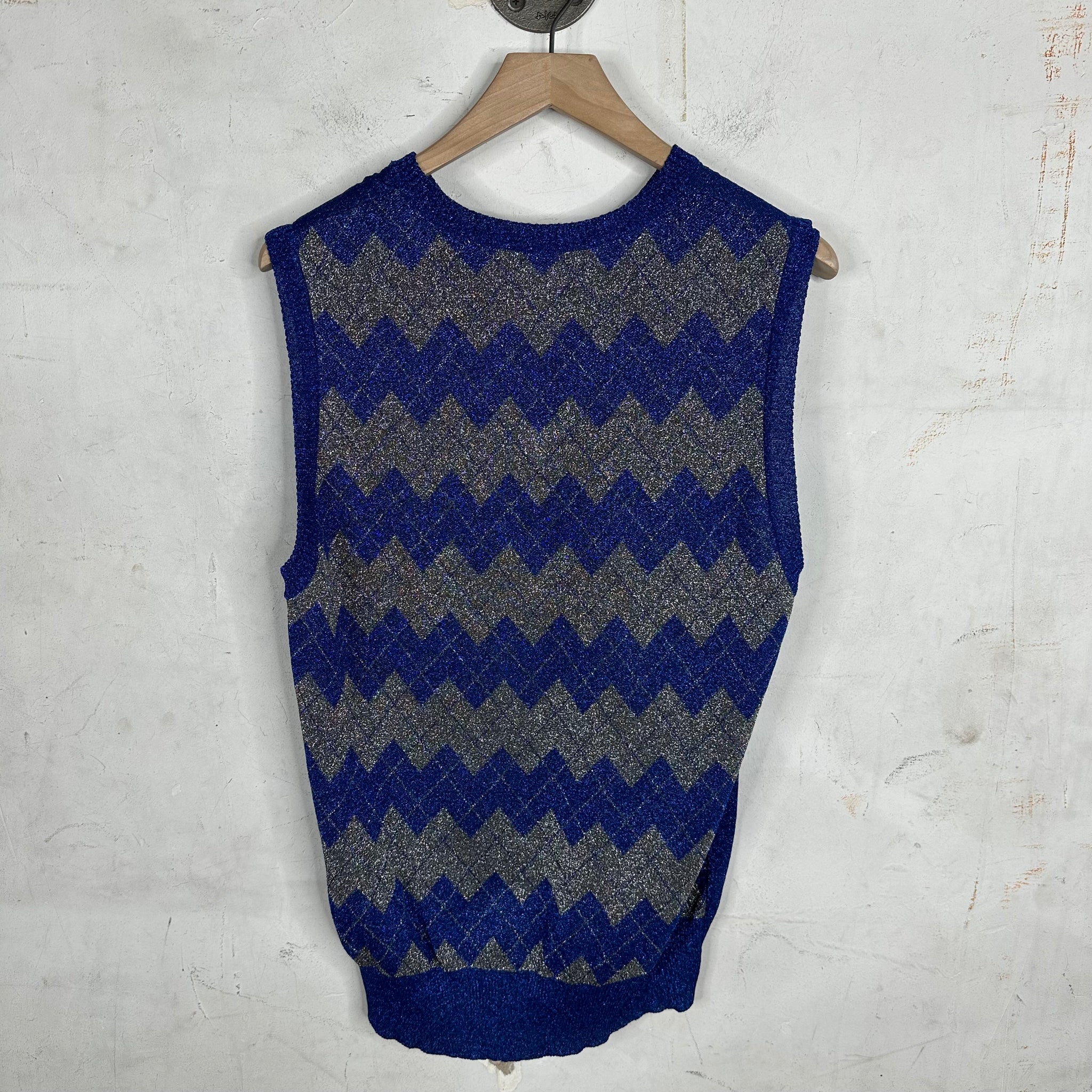 Ganryu Sparkly Argyle Sweater Vest