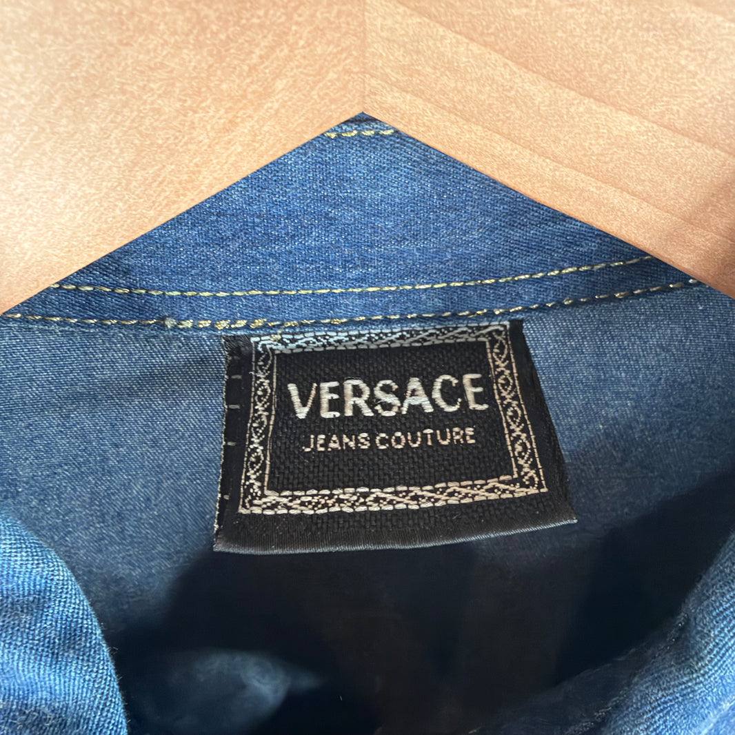 Versace Vintage Denim Button Up Shirt