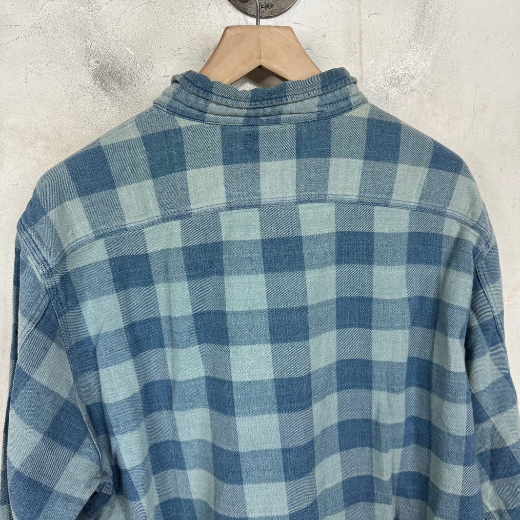 RRL Light Blue Plaid Flannel