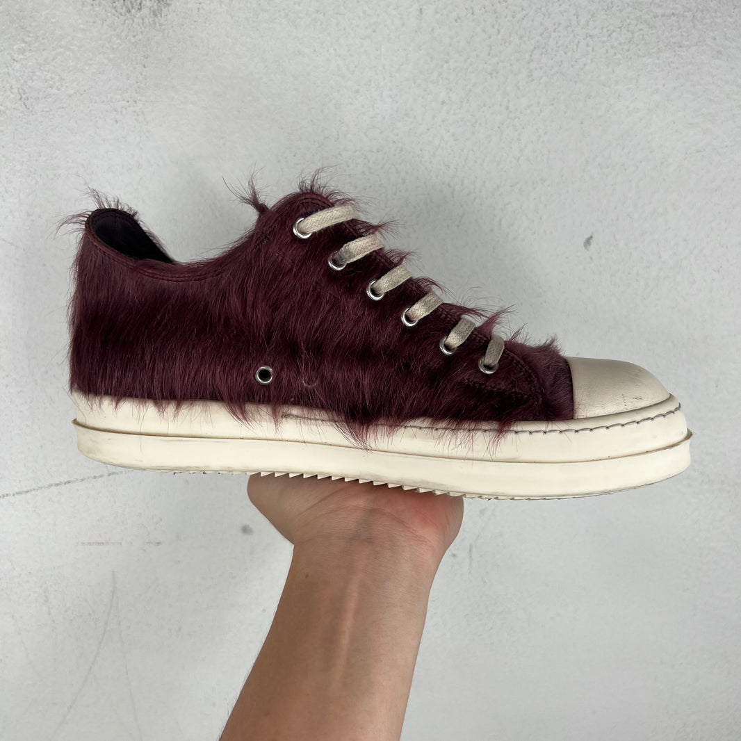 Rick Owens Amethyst Ponyhair Ramone Low Sneakers