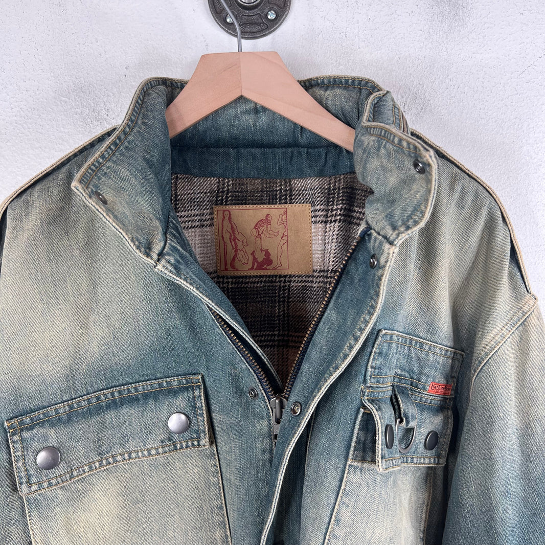 Martine Rose Cropped D-Ring Denim Jacket
