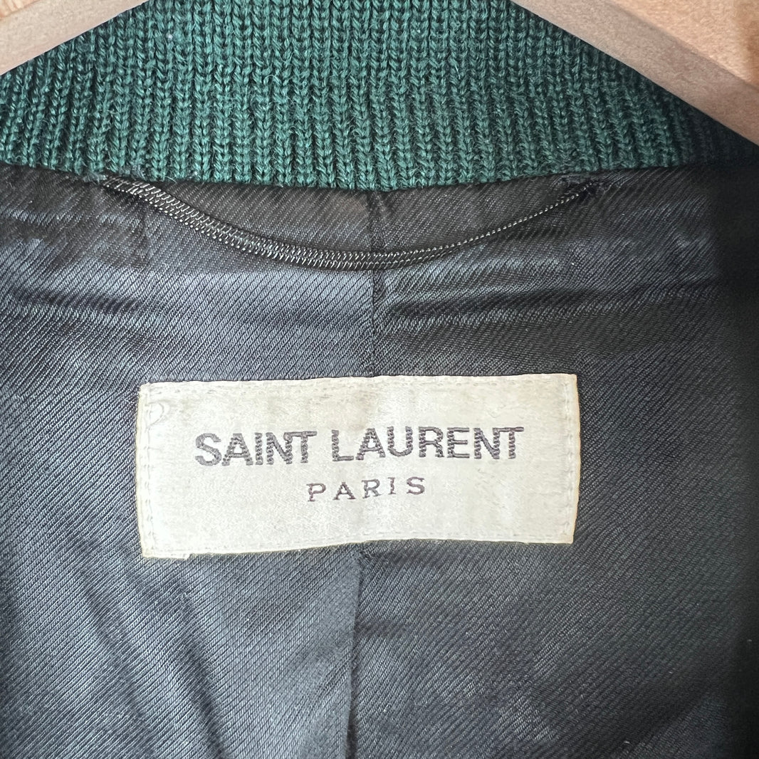 Saint Laurent Forest Green Teddy Jacket
