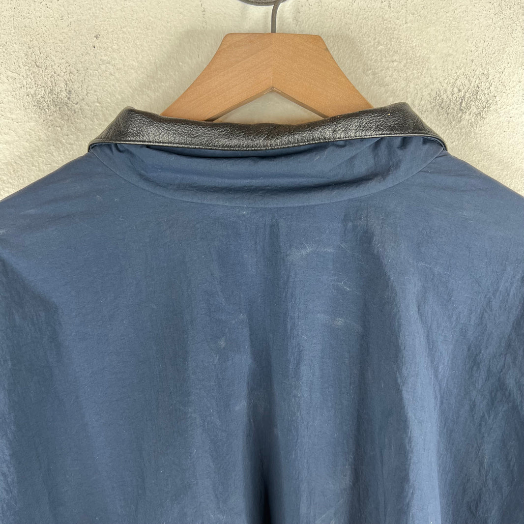 Balenciaga Loop Logo Leather Track Jacket