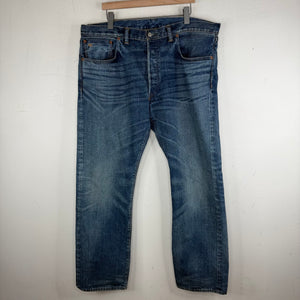 RRL Washed Selvedge Denim Straight Leg Jeans