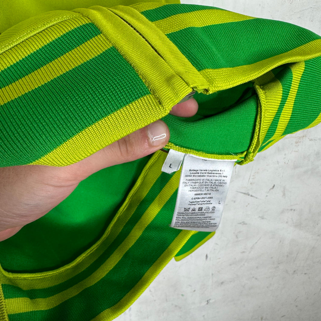 Bottega Veneta Green Shrunken Track Jacket