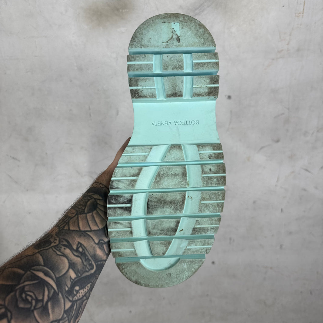 Bottega Veneta Teal Sole Lug Chelsea Boots