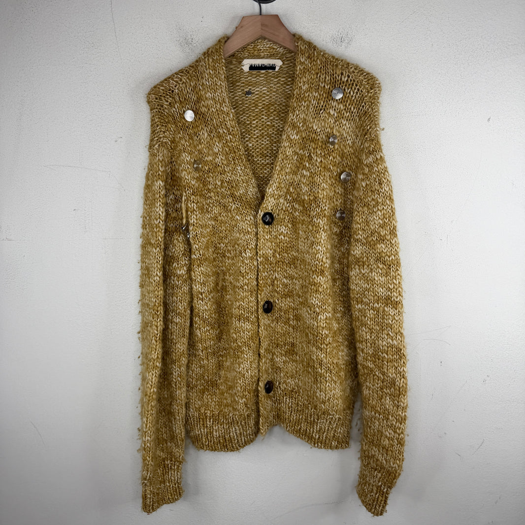 Namacheko Yellow Cable Knit Button Detail Cardigan