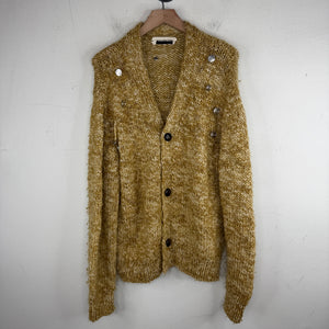 Namacheko Yellow Cable Knit Button Detail Cardigan