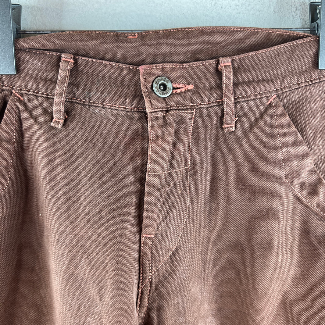 Kapital Red Buckleback Straight Leg Trousers