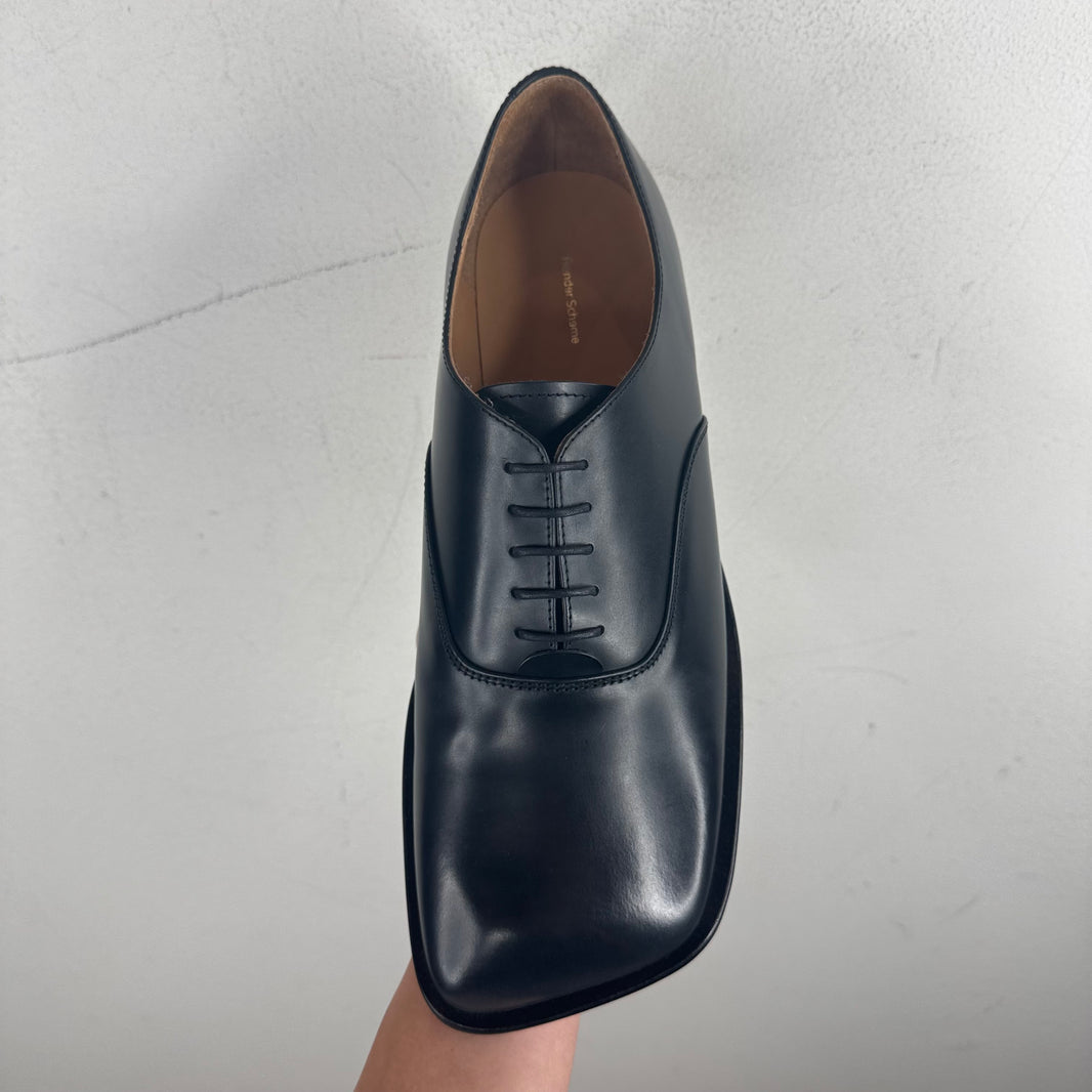 Hender Scheme Black Square Toe Derbies