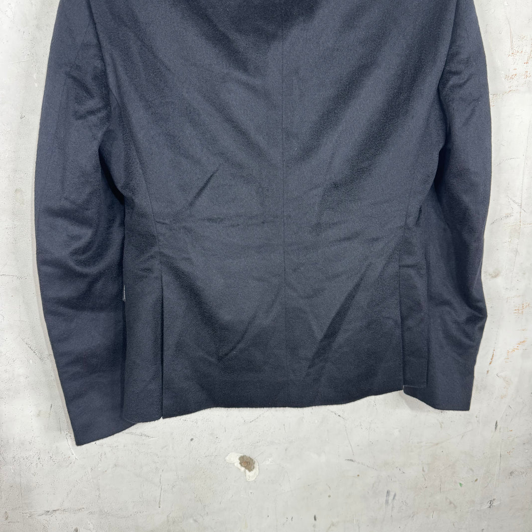 Thom Browne Black Felt Wool Gold Hardware Blazer
