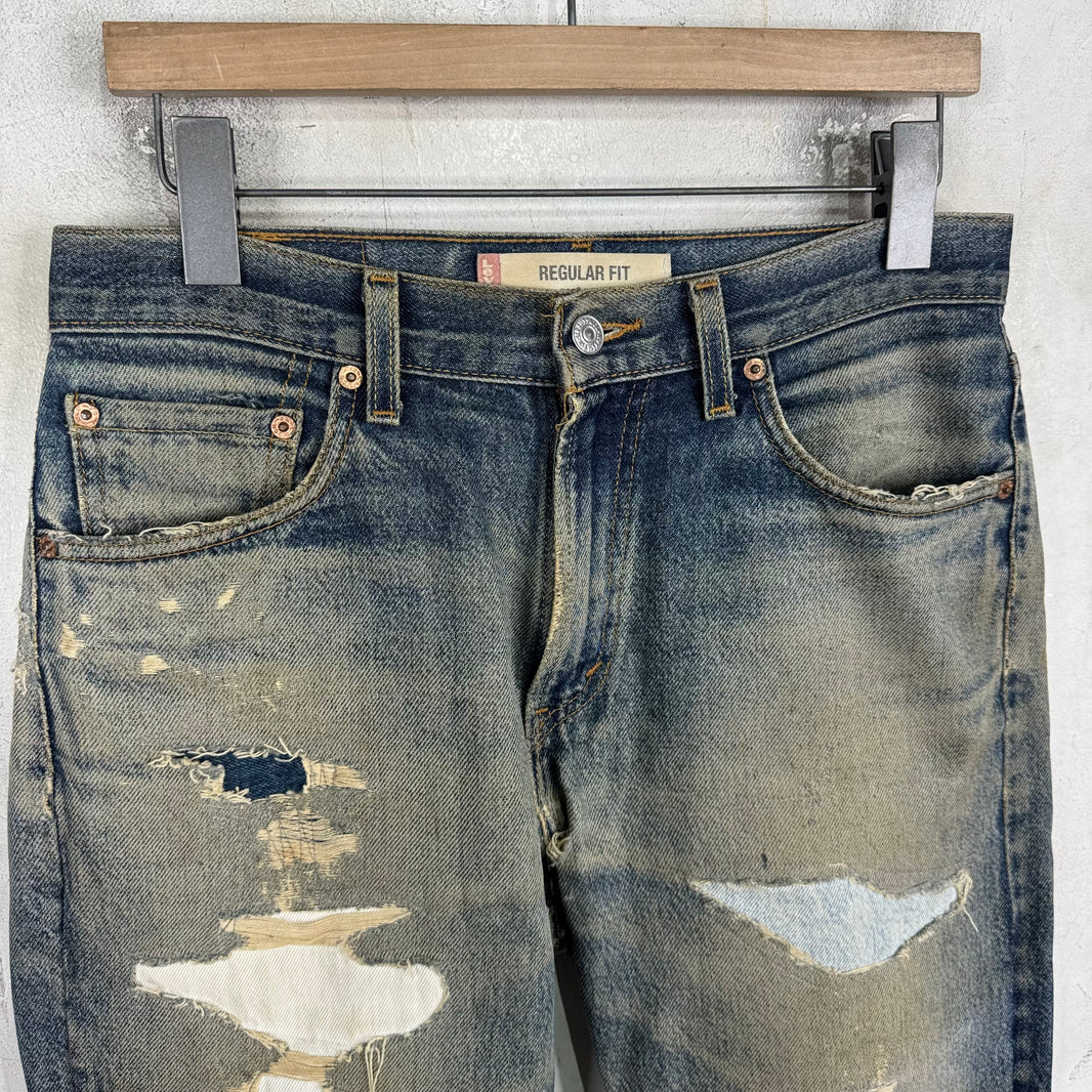 Vintage Levis 505 Distressed Repaired Jeans