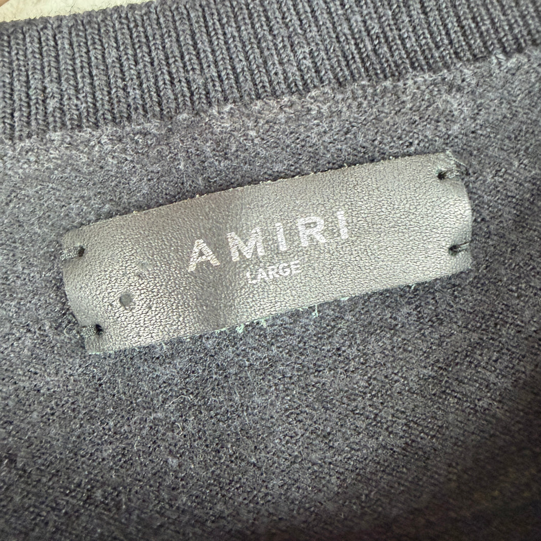Amiri Wool Charcoal Sweater