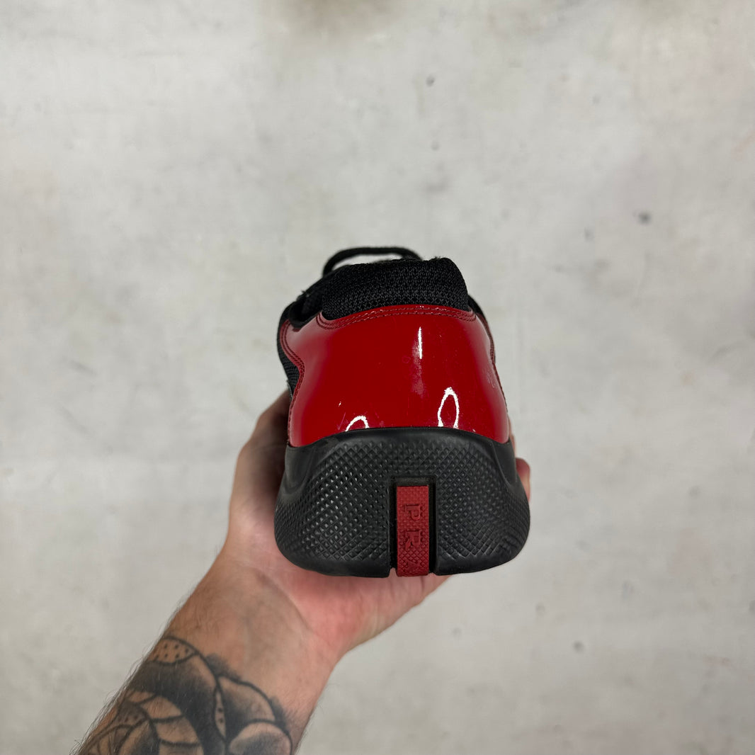 Prada Olive/Red Patent Americas Cup