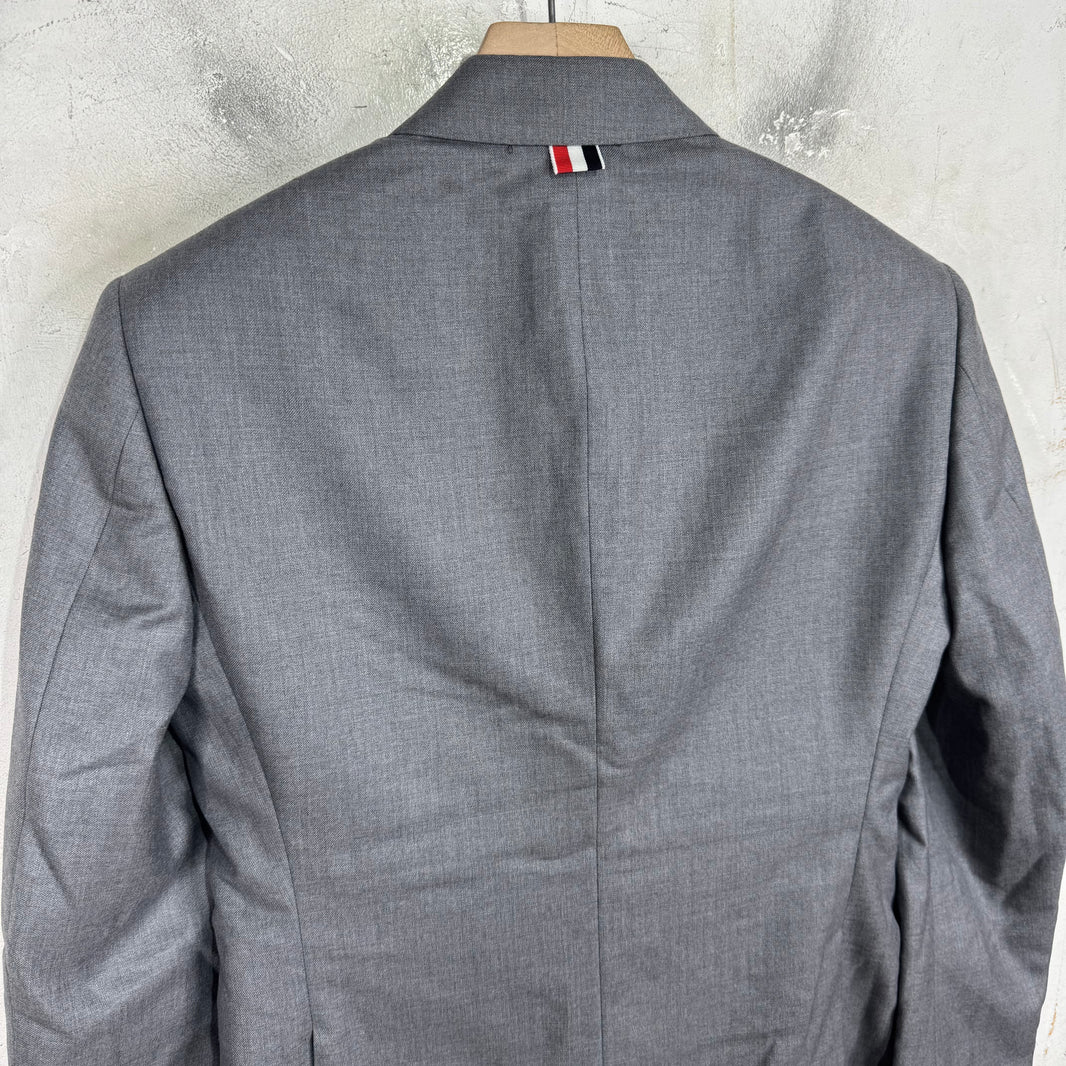 Thom Browne Grey 2-Button Blazer