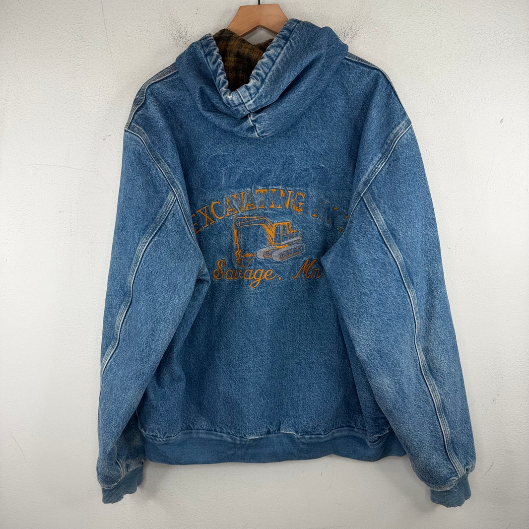 Vintage Carhartt Denim Hooded Jacket