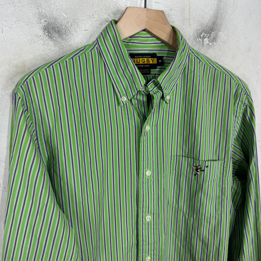 Ralph Lauren Rugby Striped Green Buttoned Shirt
