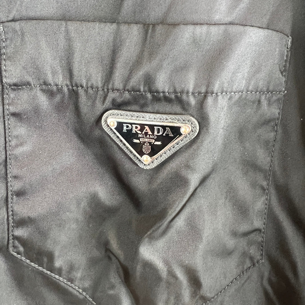 Prada Black Re-Nylon Button-Up Shirt
