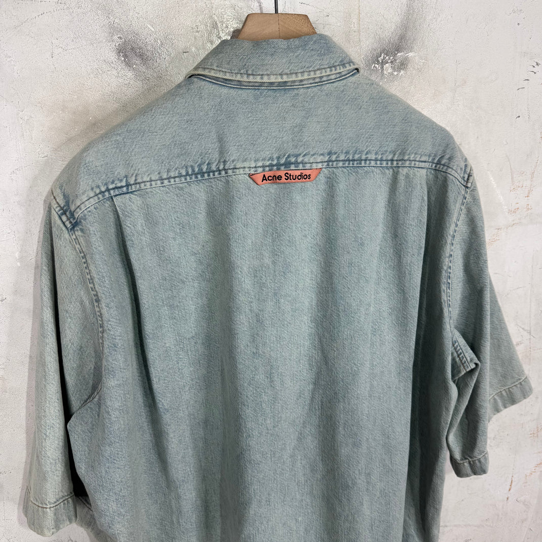 Acne Studios Light Wash Short Sleeve Overshirt