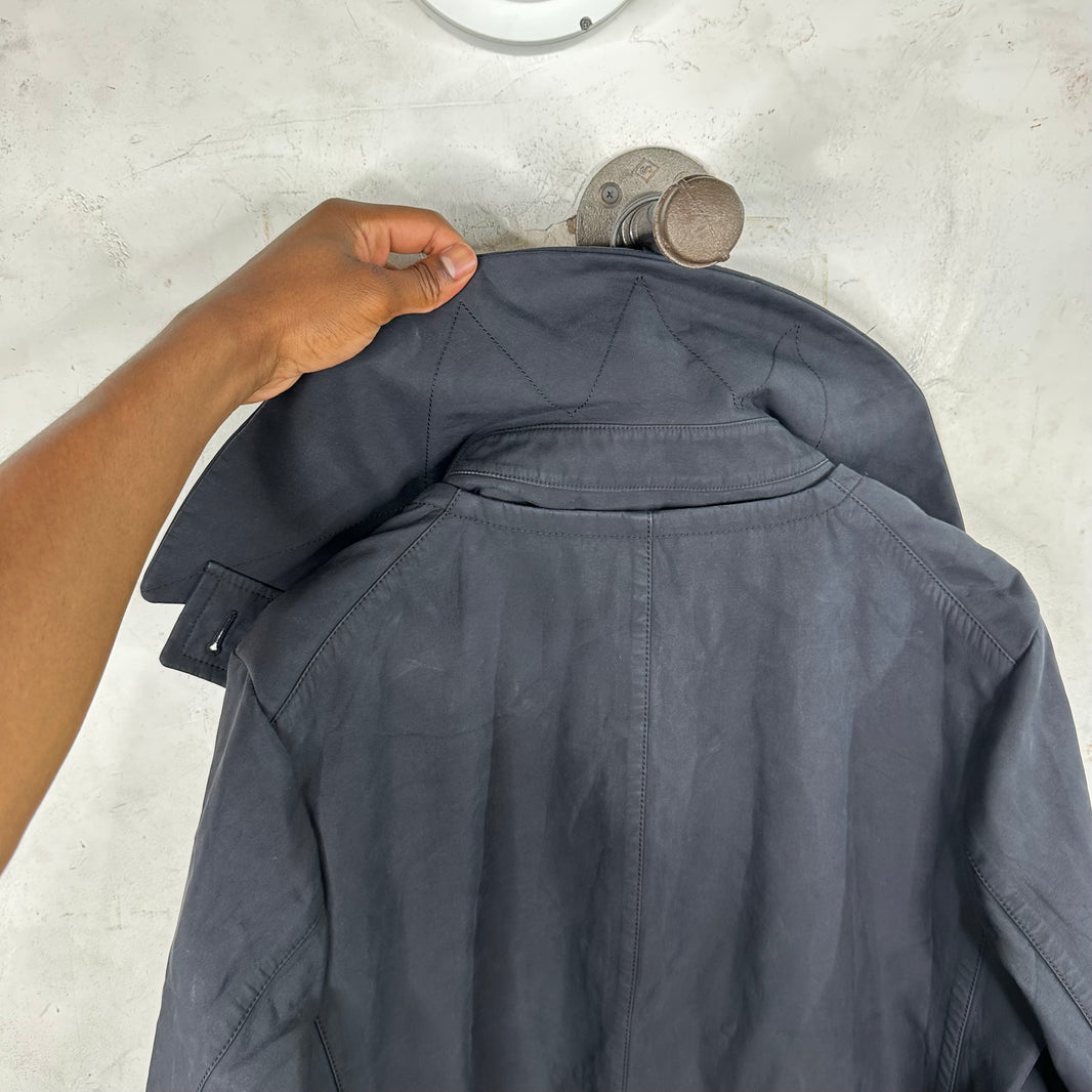Jil Sander Navy Coated Trenchcoat