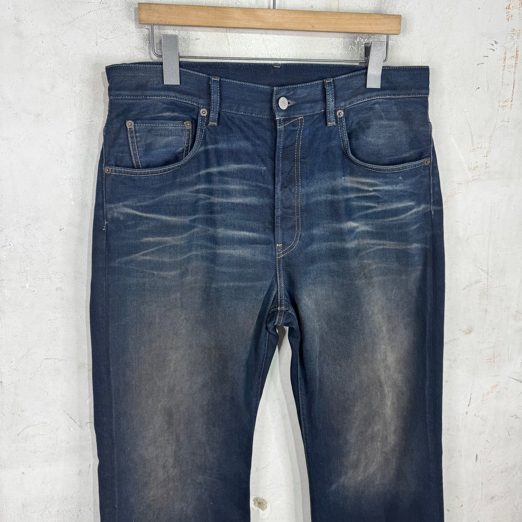 Acne Studios Tinted Dark Indigo Bootcut Jeans