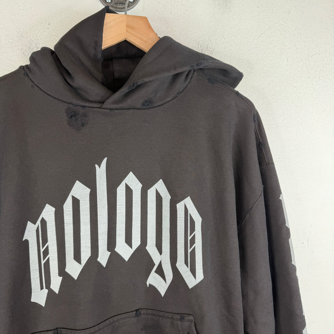 Balenciaga No Logo Black Hoodie