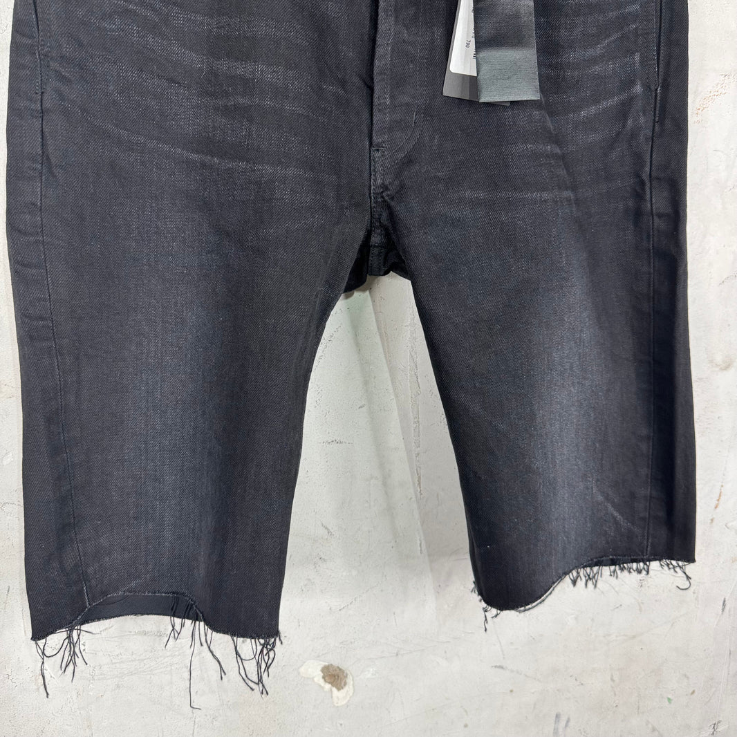 Saint Laurent Black Cutoff Denim Shorts