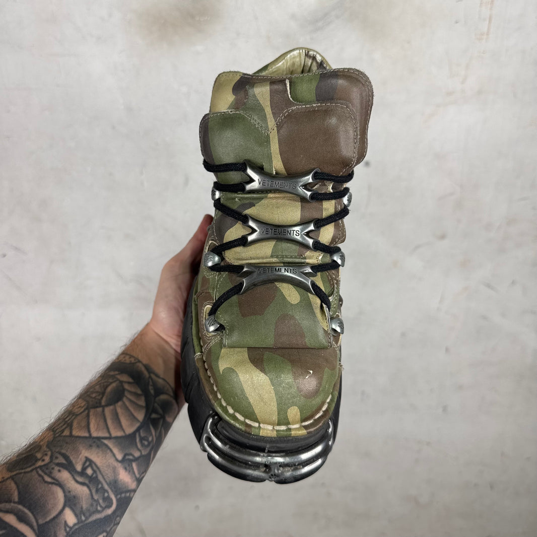 Vetements x New Rock Camo Platform Sneakers