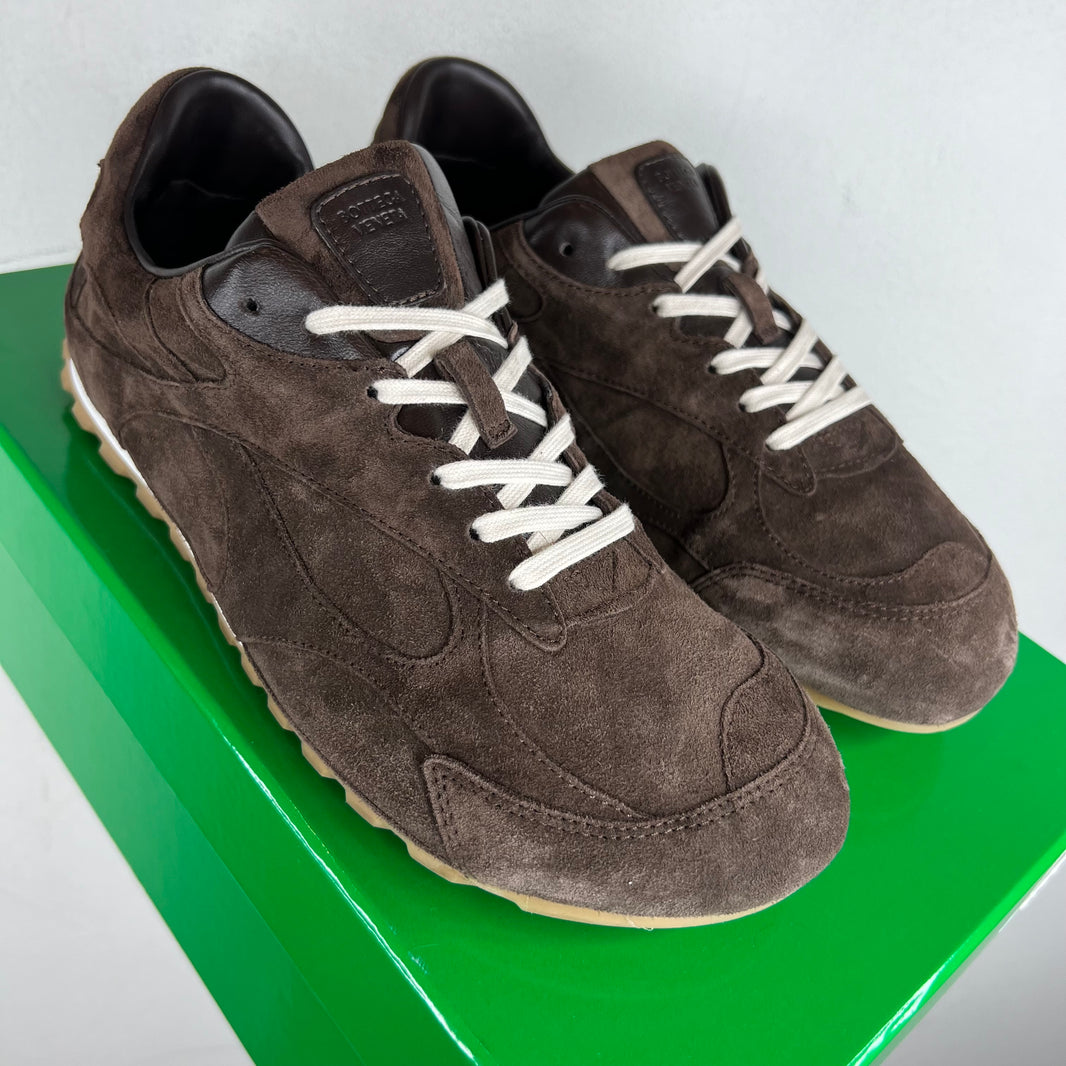 Bottega Veneta Brown Suede Flash Orbit Sneakers
