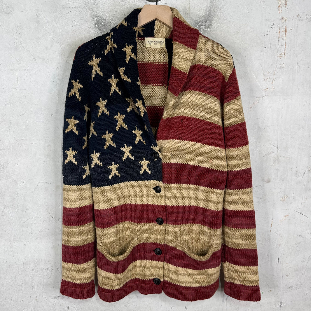 Ralph Lauren Denim & Supply American Flag Shawl Cardigan