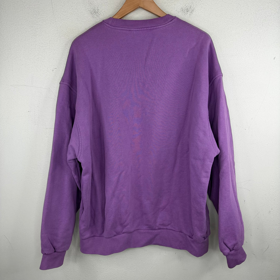 Acne Studios Chaintstich Logo Purple Crewneck