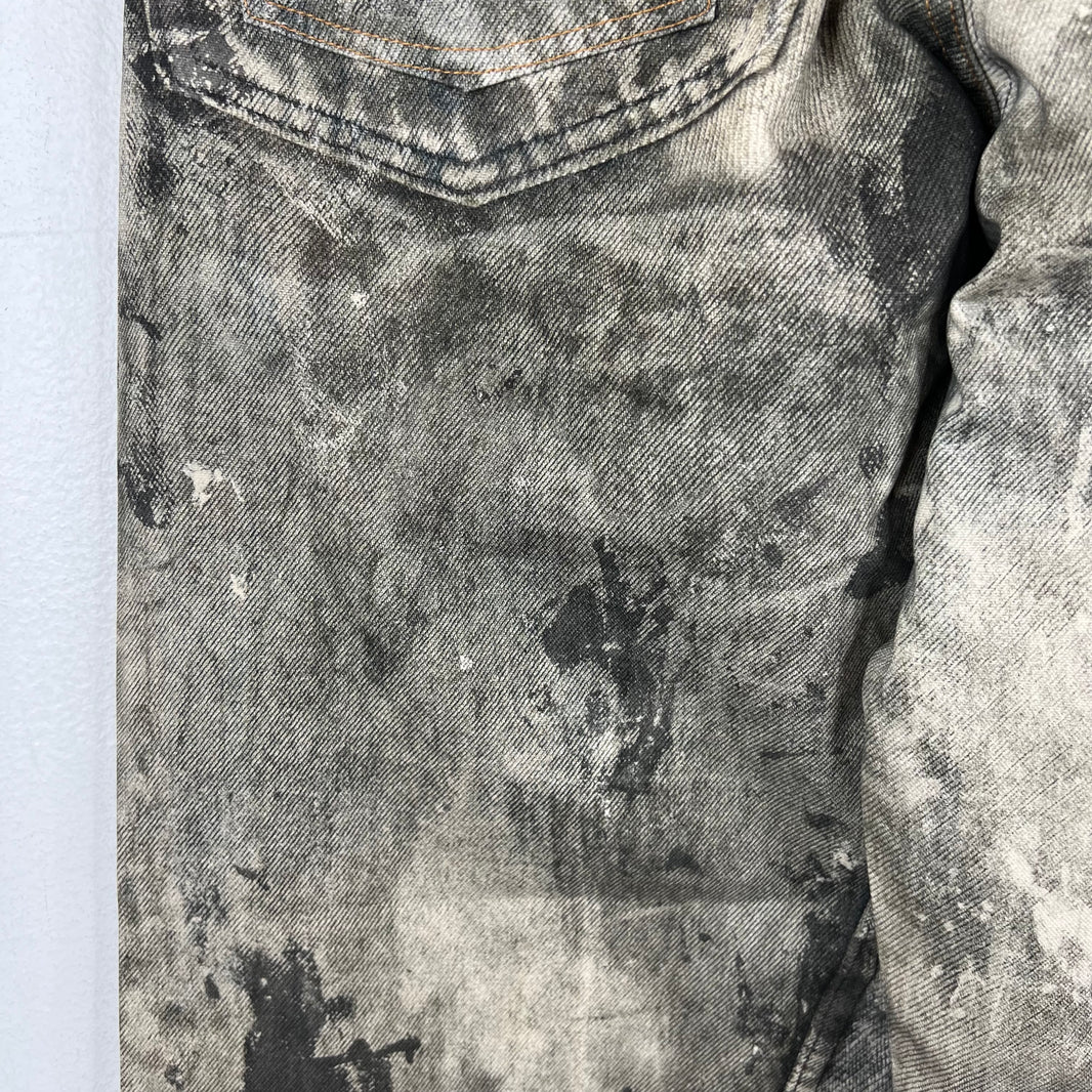 Acne Studios Paint Splatter Trompe Denim Jeans
