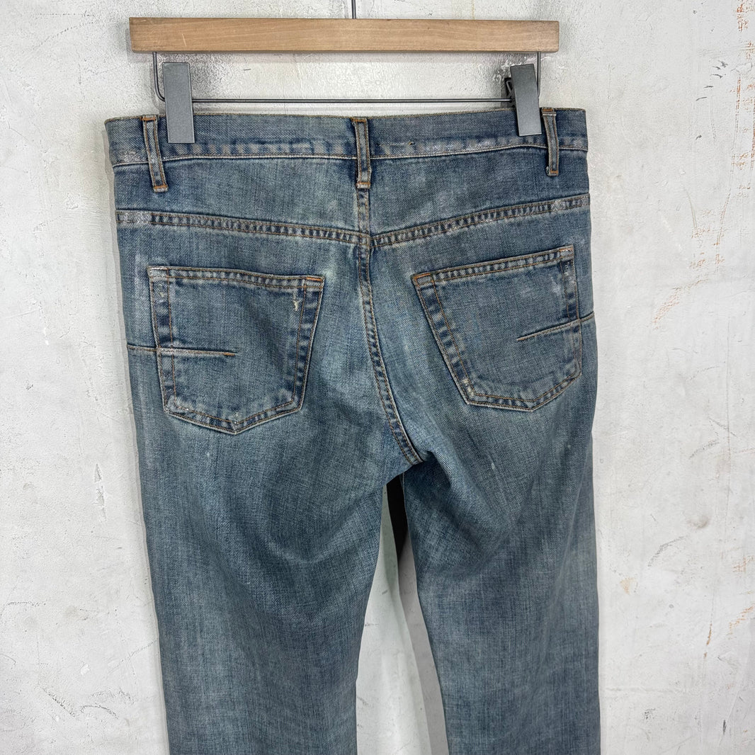 Dior SS08 Silver Waxed Jeans